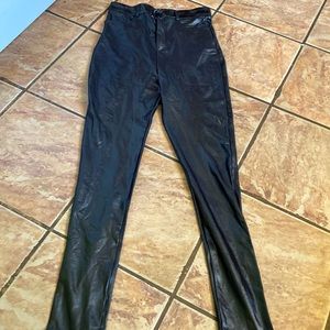 Chicme black faux leather pants.